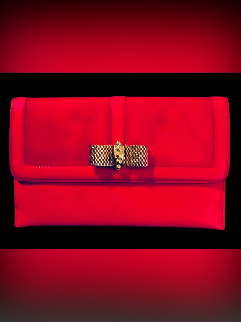 Christian Louboutin Sweet Charity Sotto Pelle Pochette Rose Paris Clutch Box Tag
